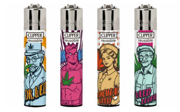 [Paket] 48x Clipper Reibrad Hanf-Menschen nachfüllbar