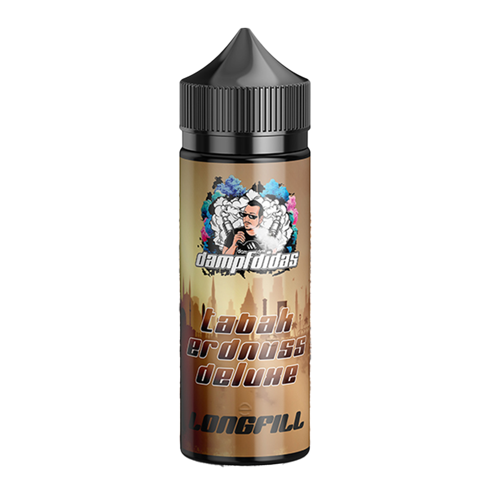 Dampfdidas Longfill - Tabak Erdnuss Deluxe - 10ml Aroma in 120ml Flasche