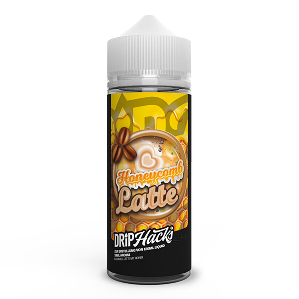 Drip Hacks Longfill - Honeycomb Latte - 10ml Aroma in 120ml Flasche