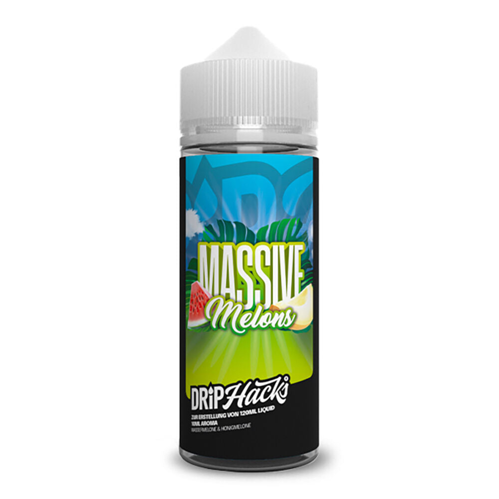 Drip Hacks Longfill - Massive Melons - 10ml Aroma in 120ml Flasche