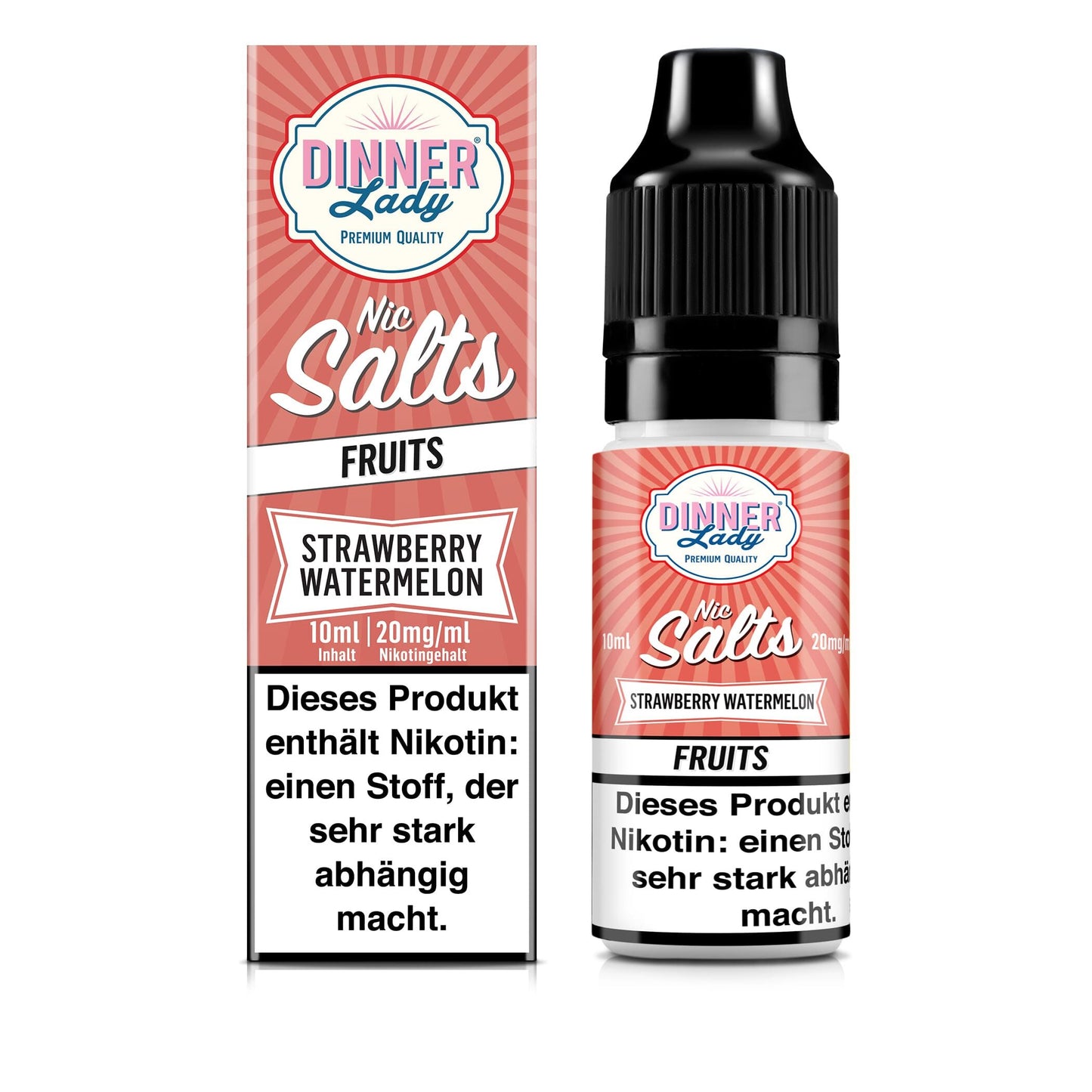 Dinner Lady Nikotinsalz - Strawberry Watermelon - 50/50 10ml Liquid 20mg
