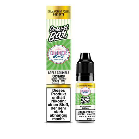 Dinner Lady Nikotinsalz - Apple Crumble Custard - 50/50 10ml Liquid 20mg