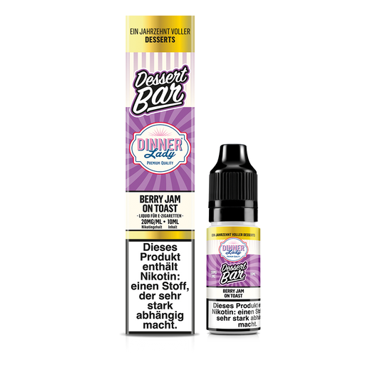 Dinner Lady Nikotinsalz - Berry Jam on Toast - 50/50 10ml Liquid 20mg