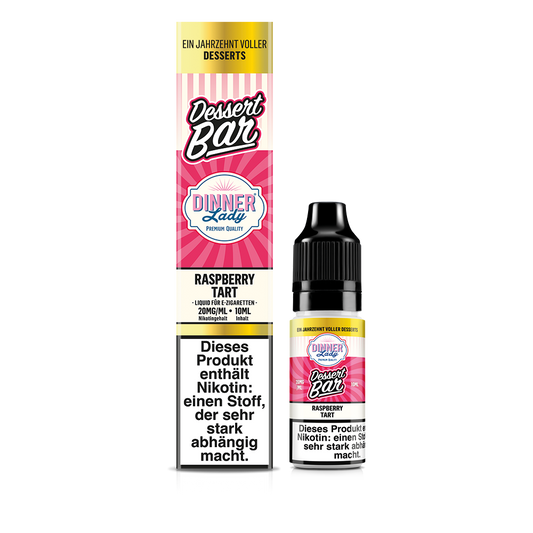 Dinner Lady Nikotinsalz - Raspberry Tart - 50/50 10ml Liquid 20mg