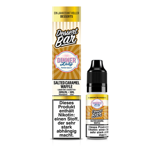 Dinner Lady Nikotinsalz - Salted Caramel Waffle - 50/50 10ml Liquid 20mg