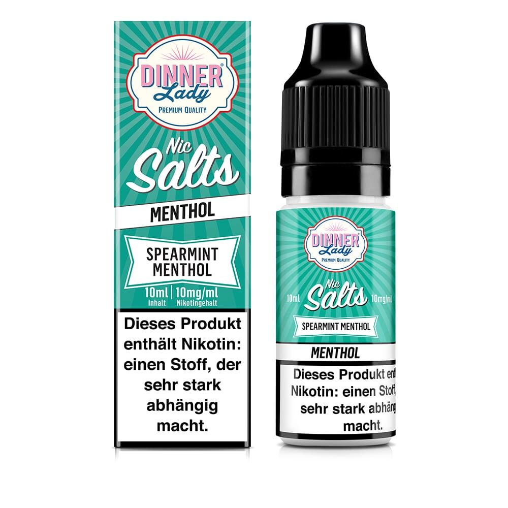 Dinner Lady Nikotinsalz - Spearmint Menthol - 50/50 10ml Liquid 10mg