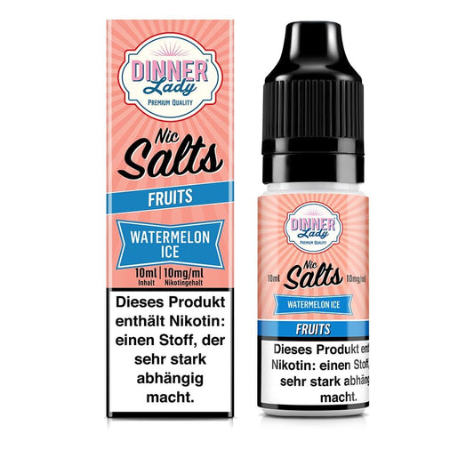 Dinner Lady Nikotinsalz - Watermelon Ice - 50/50 10ml Liquid 10mg