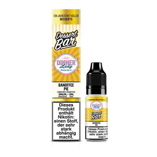 Dinner Lady Nikotinsalz - Banoffee Pie - 50/50 10ml Liquid 10mg