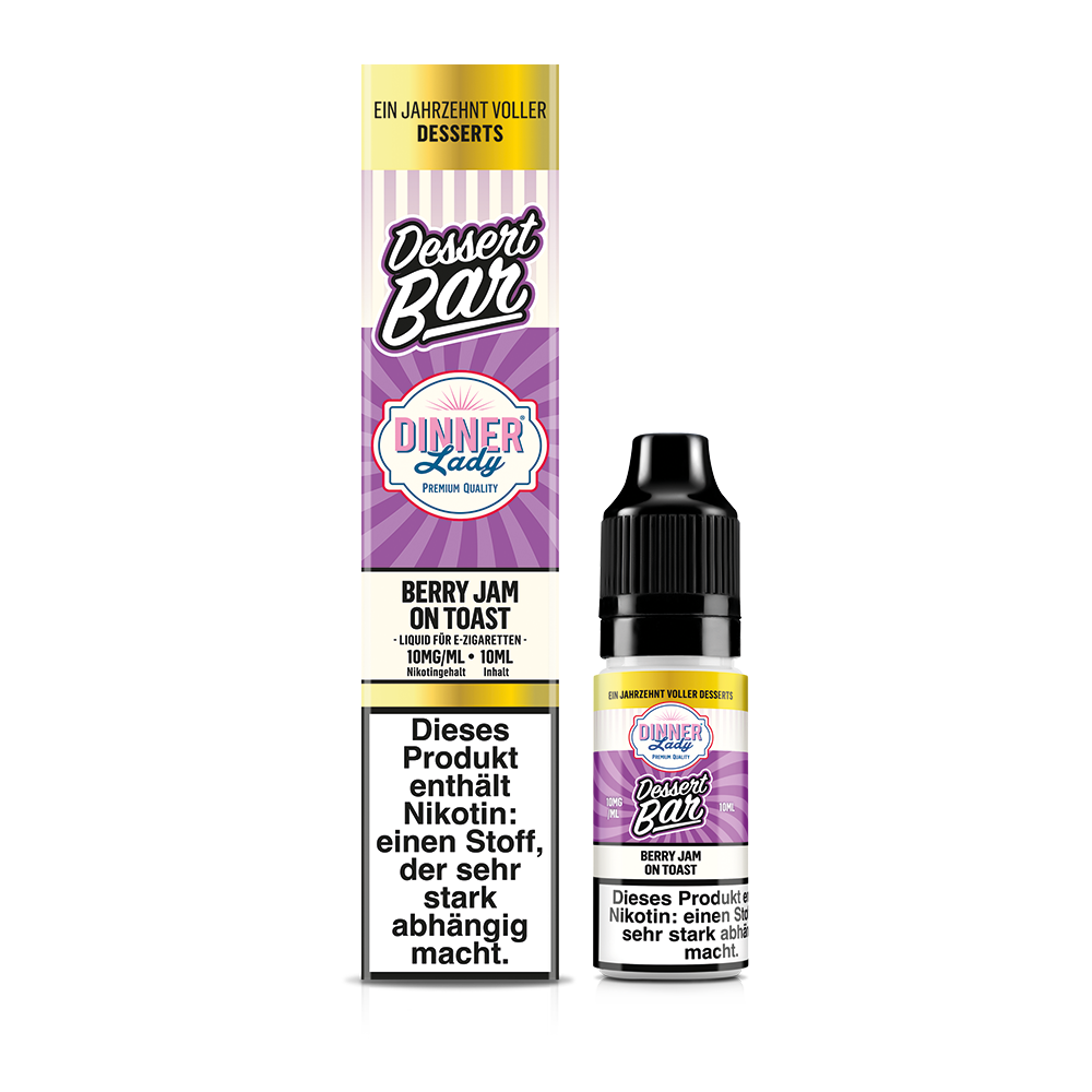 Dinner Lady Nikotinsalz - Berry Jam on Toast - 50/50 10ml Liquid 10mg