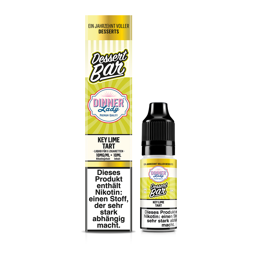 Dinner Lady Nikotinsalz - Key Lime Tart - 50/50 10ml Liquid 10mg