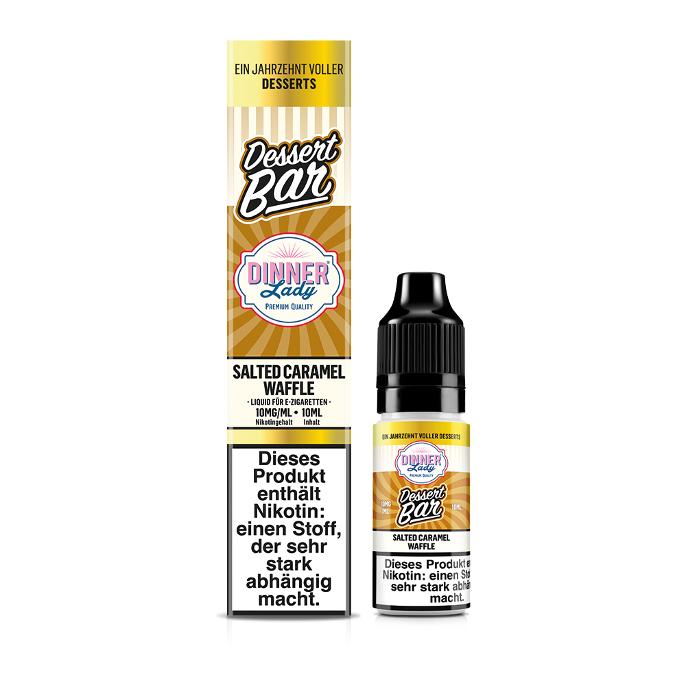 Dinner Lady Nikotinsalz - Salted Caramel Waffle - 50/50 10ml Liquid 10mg