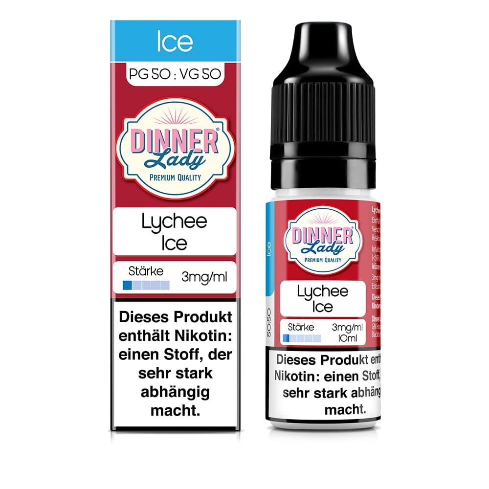 Dinner Lady Liquid - Lychee Ice - 50/50 10ml 3mg