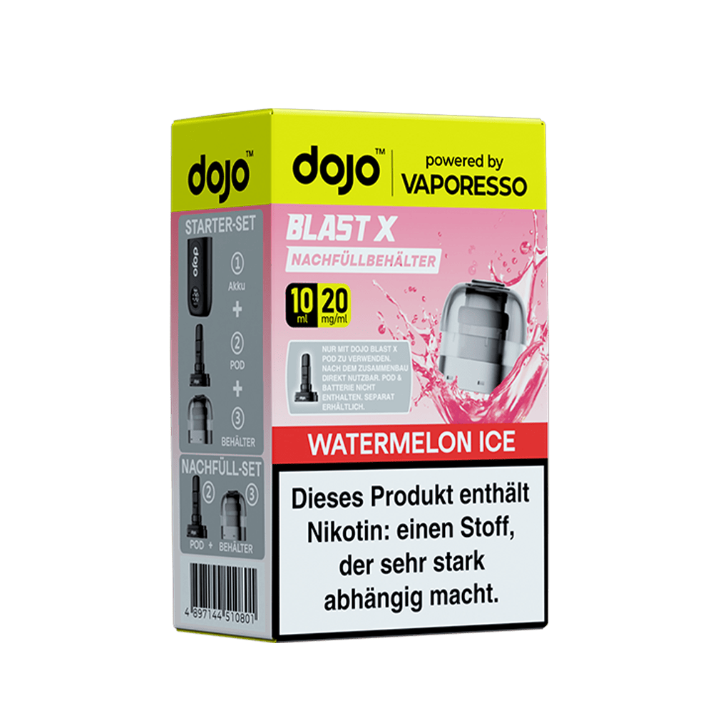 Vaporesso dojo Blast X Einweg Pod - Watermelon Ice - 20mg Nikotinsalz 10ml