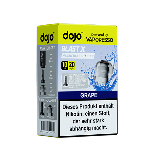 Vaporesso dojo Blast X Einweg Pod - Grape - 20mg Nikotinsalz 10ml