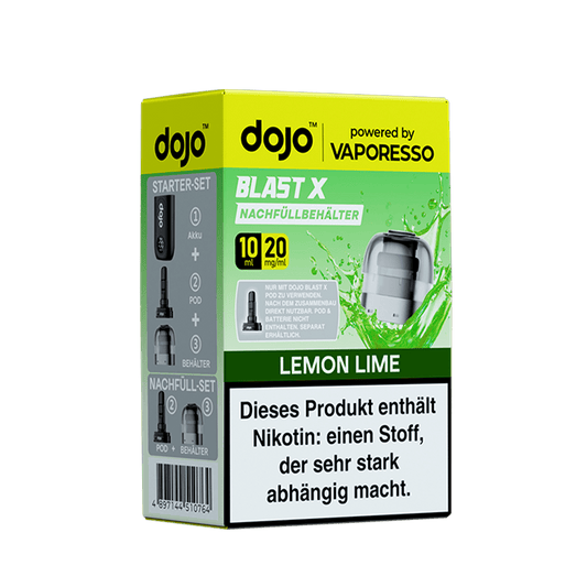 Vaporesso dojo Blast X Einweg Pod - Lemon Lime - 20mg Nikotinsalz 10ml