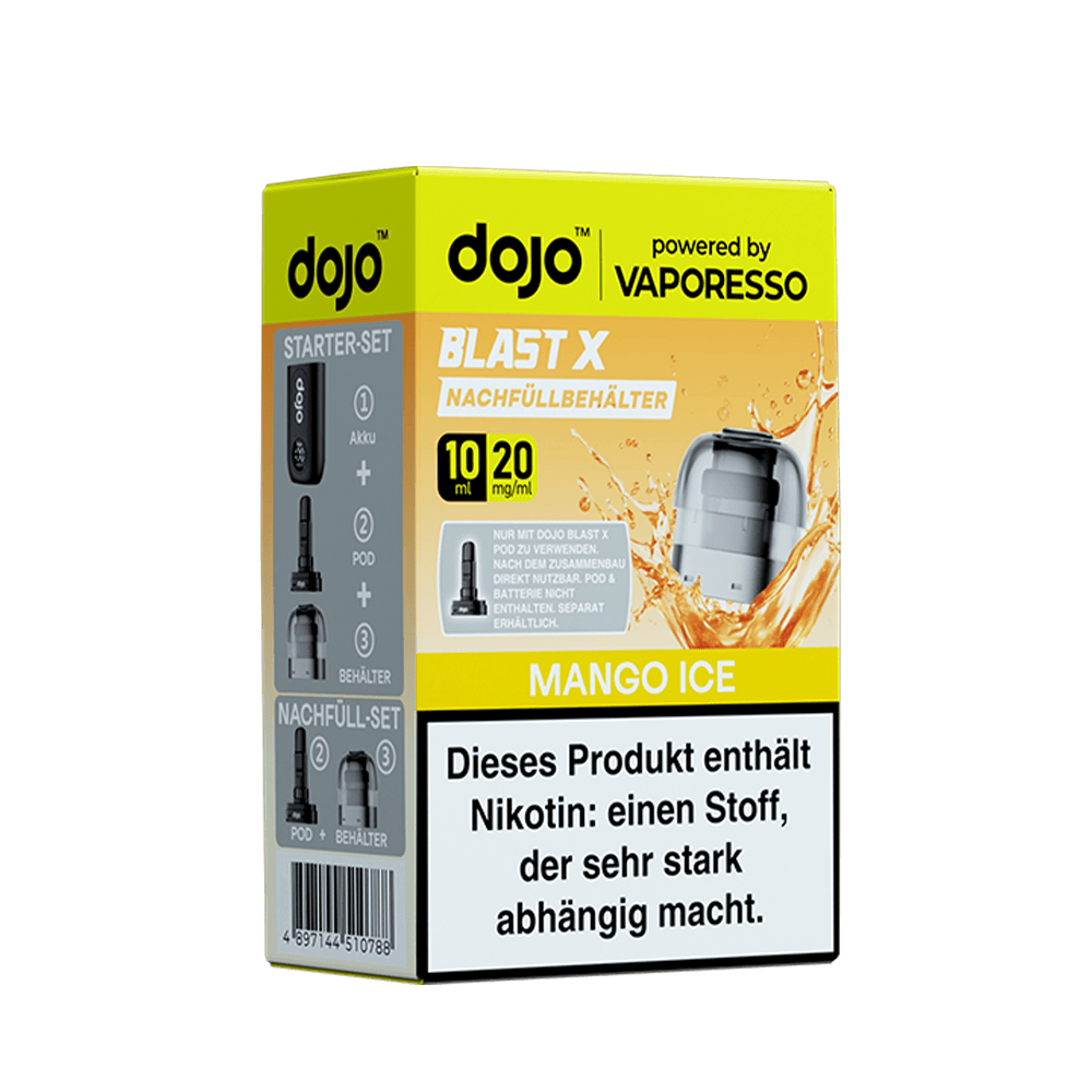 Vaporesso dojo Blast X Einweg Pod - Mango Ice - 20mg Nikotinsalz 10ml