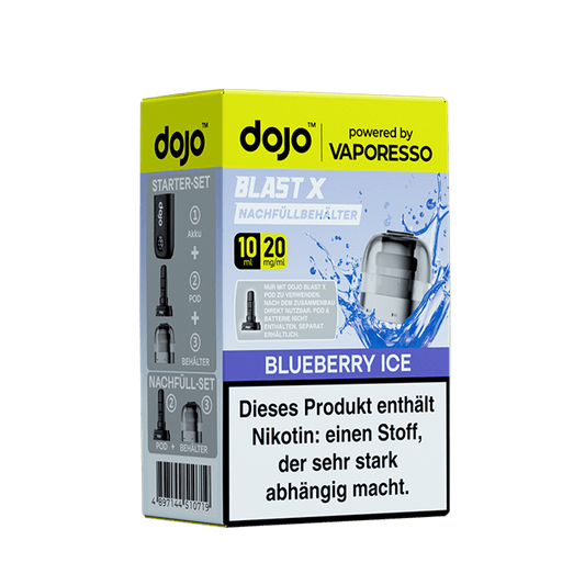Vaporesso dojo Blast X Einweg Pod - Blueberry Ice - 20mg Nikotinsalz 10ml