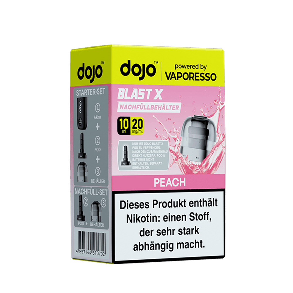 Vaporesso dojo Blast X Einweg Pod - Peach - 20mg Nikotinsalz 10ml