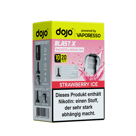 Vaporesso dojo Blast X Einweg Pod - Strawberry Ice - 20mg Nikotinsalz 10ml