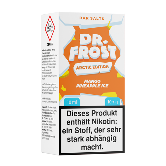 Dr. Frost Nikotinsalz - Mango Pineapple Ice - Liquid 10mg 10ml Flasche