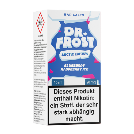 Dr. Frost Nikotinsalz - Blue Raspberry Ice - Liquid 20mg 10ml Flasche