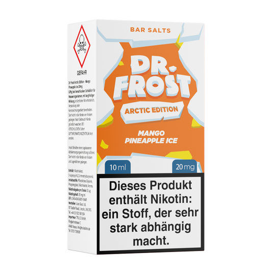 Dr. Frost Nikotinsalz - Mango Pineapple Ice - Liquid 20mg 10ml Flasche