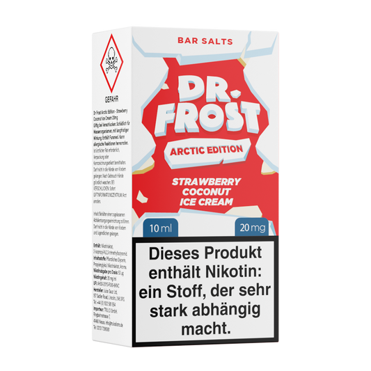Dr. Frost Nikotinsalz - Strawberry Coconut Ice Cream - Liquid 20mg 10ml Flasche