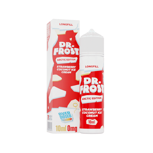 Dr. Frost Longfill - Strawberry Coconut Ice Cream - Overdosed 10ml Aroma in 60ml Flasche
