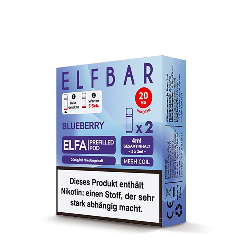 2x Elfbar Elfa Einweg Pod Blueberry