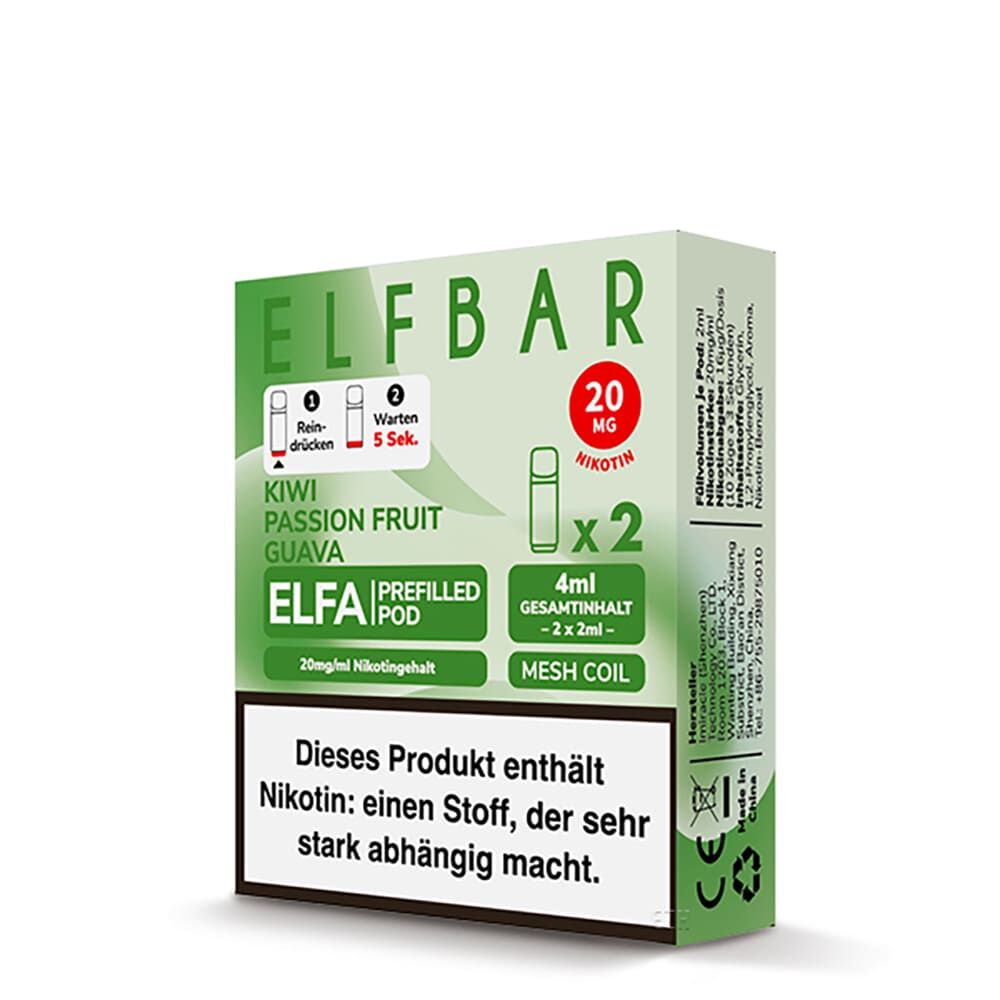 2x Elfbar Elfa Einweg Pod Kiwi Guava