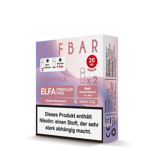 2x Elfbar Elfa Einweg Pod Peach Ice