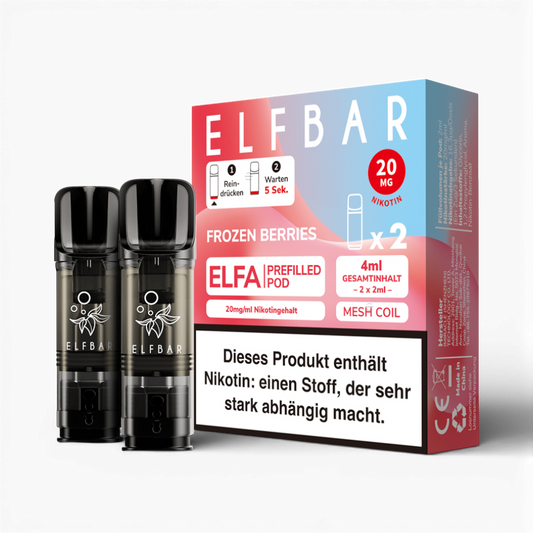 2x Elfbar Elfa Einweg Pod - Frozen Berries - 20mg Nikotinsalz 2ml