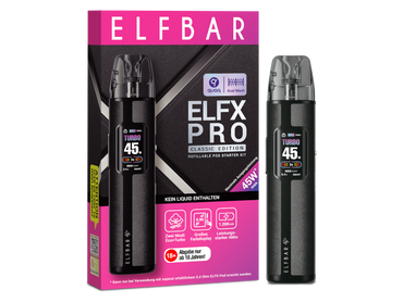 ELFBAR ELFX Pro - Pod Kit - 1200 mAh Farbe: Black