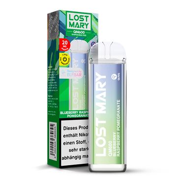 [Paket] 10+2 Aktion ELFBAR Lost Mary QM600 - Blueberry Raspberry Pomegranate 20mg Nikotin