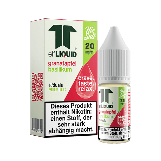 Elf-Liquid Nikotinsalz - Granatapfel Basilikum - 10ml Liquid 20mg