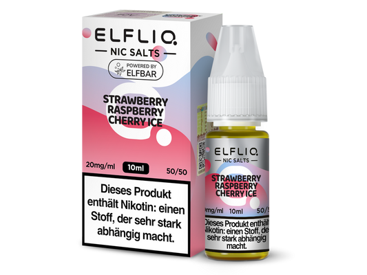 ELFLIQ - Nikotinsalz Liquid - Strawberry Raspberry Cherry Ice