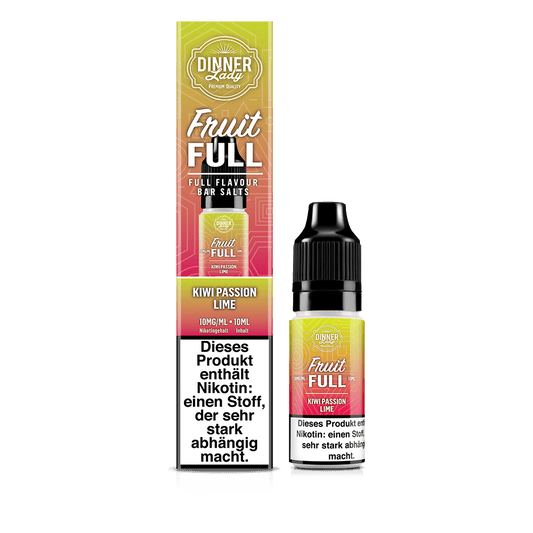 Dinner Lady Fruit Full Nikotinsalz - Kiwi Passion Lime - 10ml Liquid 10mg