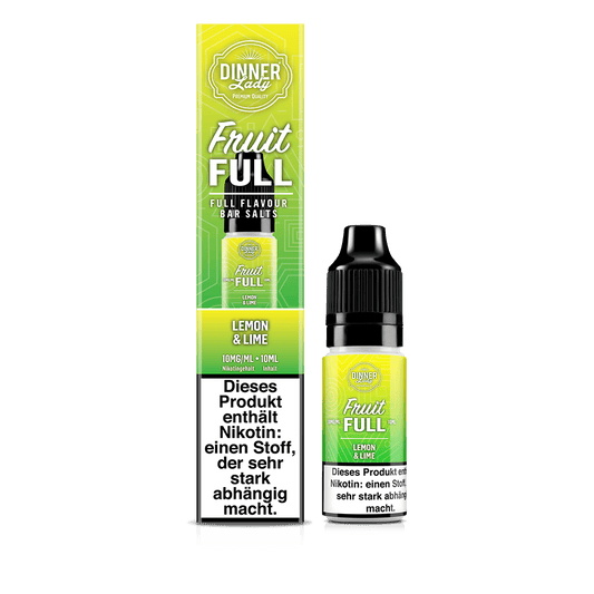 Dinner Lady Fruit Full Nikotinsalz - Lemon & Lime - 10ml Liquid 10mg