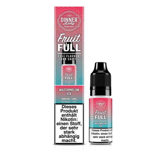 Dinner Lady Fruit Full Nikotinsalz - Watermelon Ice - 10ml Liquid 10mg