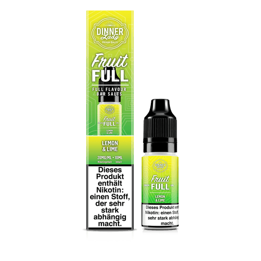 Dinner Lady Fruit Full Nikotinsalz - Lemon & Lime - 10ml Liquid 20mg