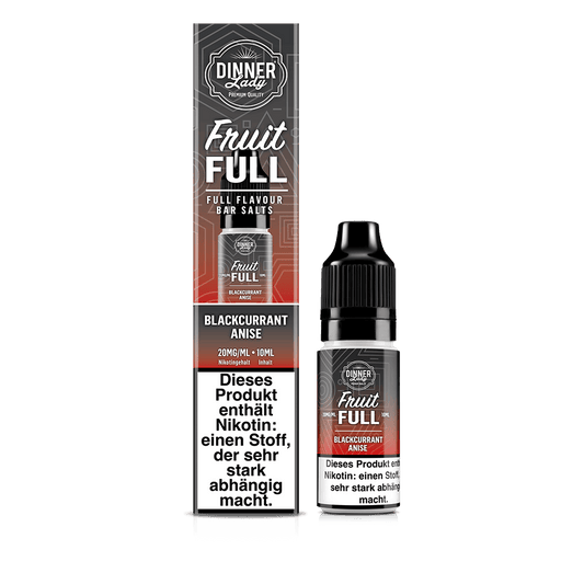 Dinner Lady Fruit Full Nikotinsalz - Blackcurrant Anise - 10ml Liquid 20mg