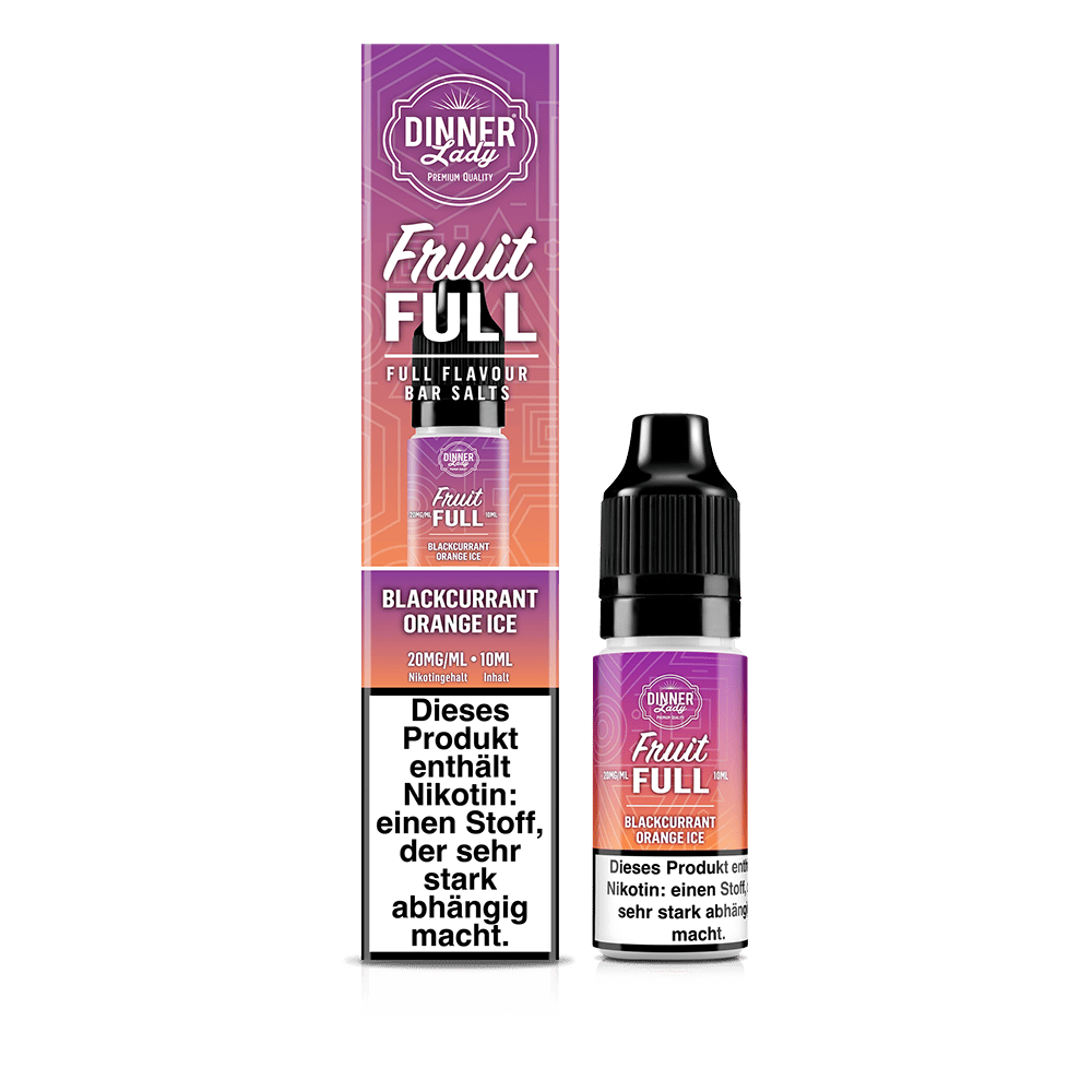 Dinner Lady Fruit Full Nikotinsalz - Blackcurrant Orange Ice - 10ml Liquid 10mg