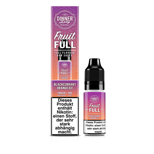 Dinner Lady Fruit Full Nikotinsalz - Blackcurrant Orange Ice - 10ml Liquid 20mg