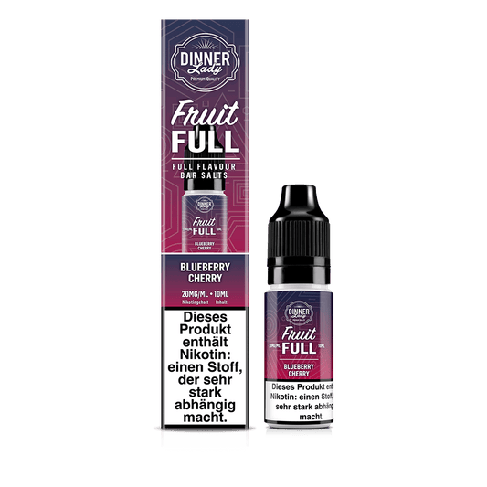 Dinner Lady Fruit Full Nikotinsalz - Blueberry Cherry - 10ml Liquid 20mg