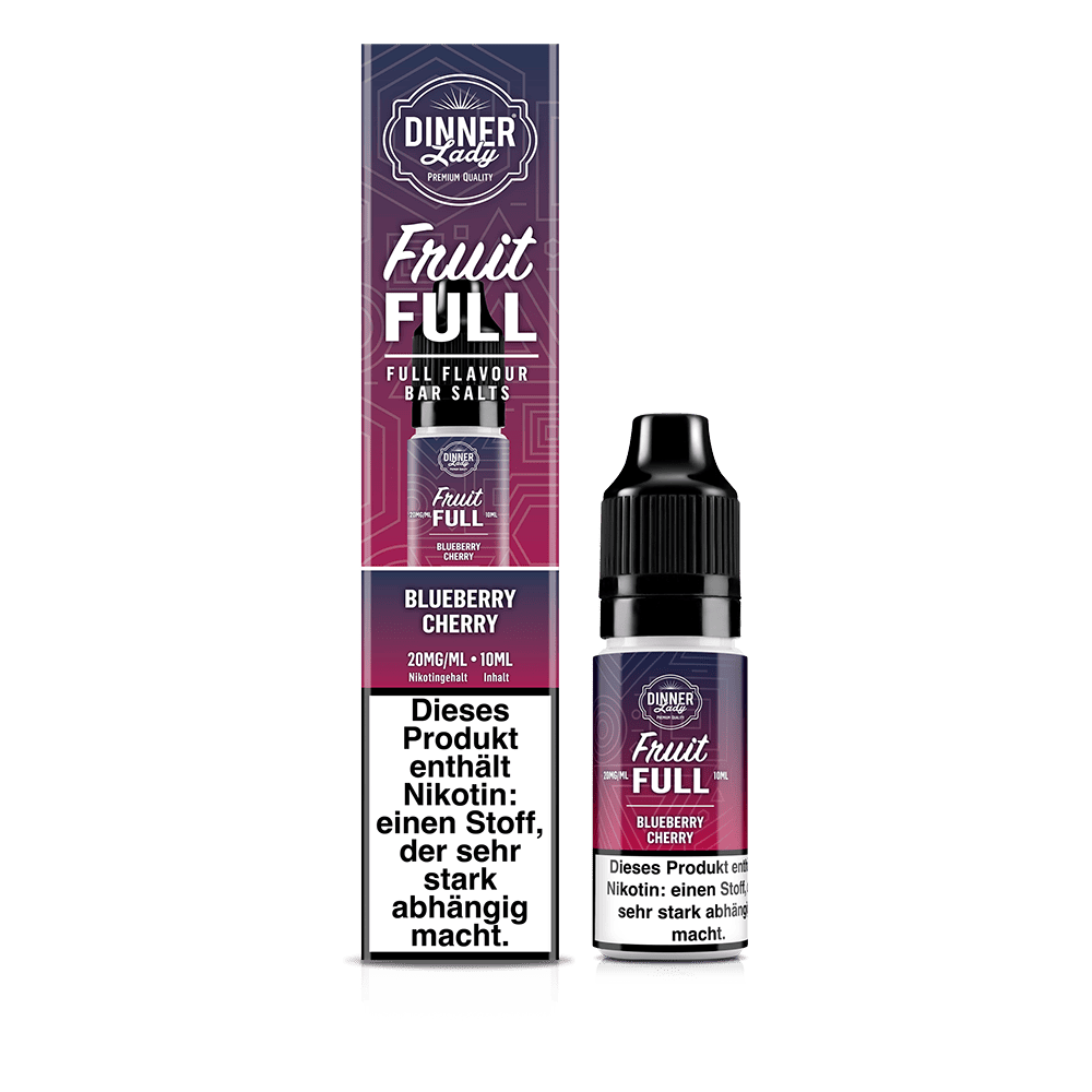 Dinner Lady Fruit Full Nikotinsalz - Blueberry Cherry - 10ml Liquid 10mg