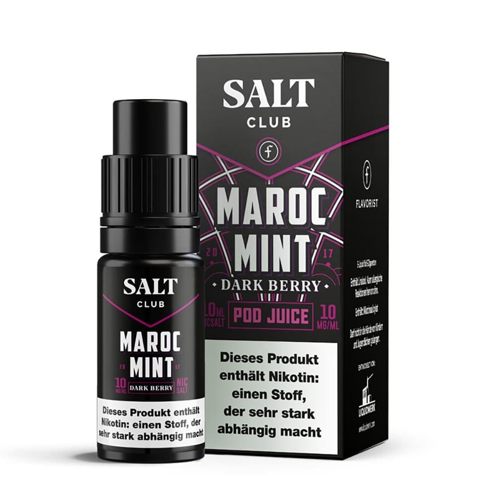 Salt Club Nikotinsalz - Flavorist Maroc Mint Dark Berry - Liquid 10ml 10mg