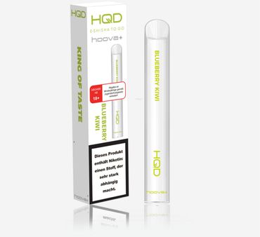 [Paket] 10x HQD Hoova+ - Blueberry Kiwi - 20 mg/ml Nikotin