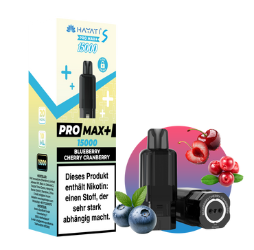 [Paket] 10x Hayati Pro Max+ 15K Pod Blueberry Cherry Cranberry