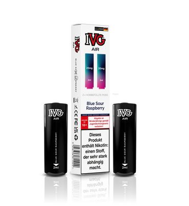 [Paket] 10x IVG Air 4in1 Pods - Blue Sour Raspberry (2er Pack)