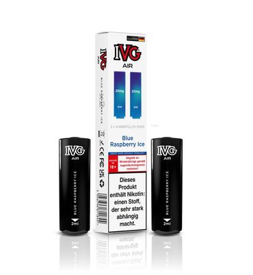 [Paket] 10x IVG Air 4in1 Pods - Blueberry Raspberry Ice (2er Pack)